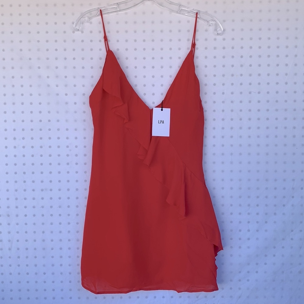 LPA 252 Mini Dress in Lobster Red Size M NWT - Picture 4 of 7